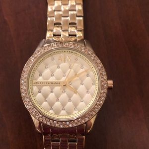 Armani Exchange women’s AX5216 Gold watch